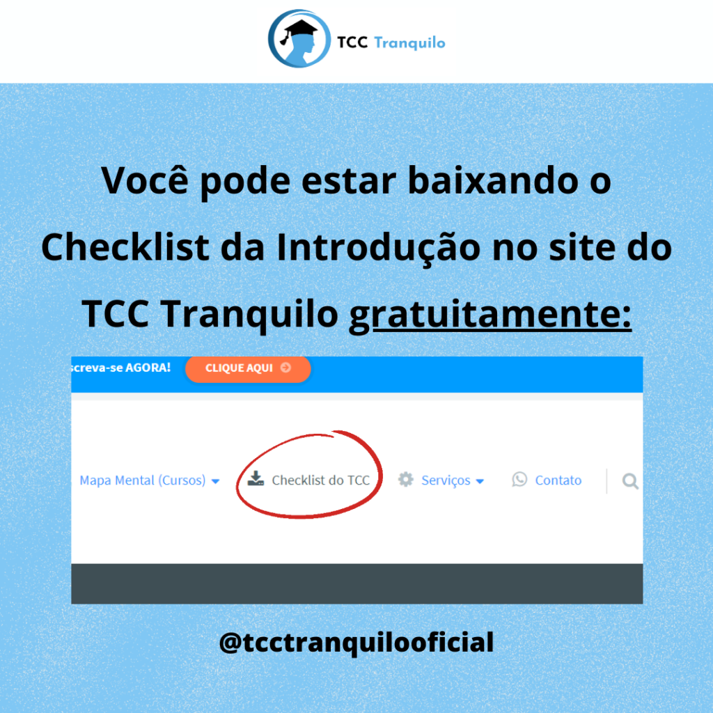 checklist do TCC introdução