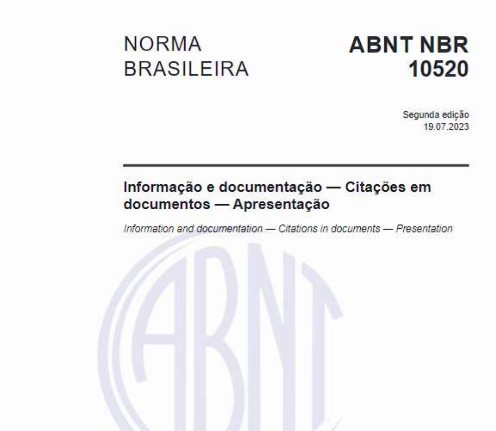 atualização norma ABNT NBR 10520