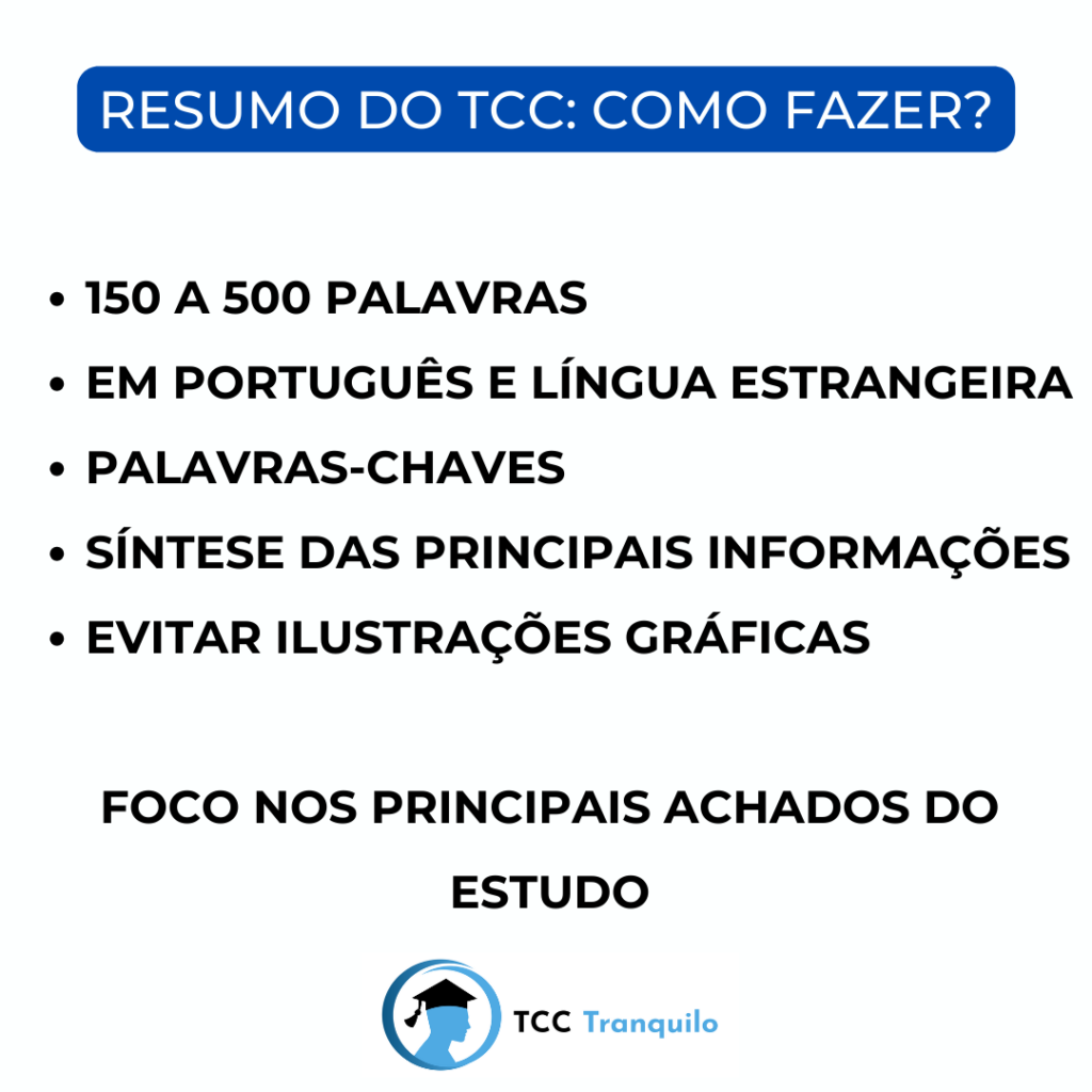 como fazer o resumo do tcc